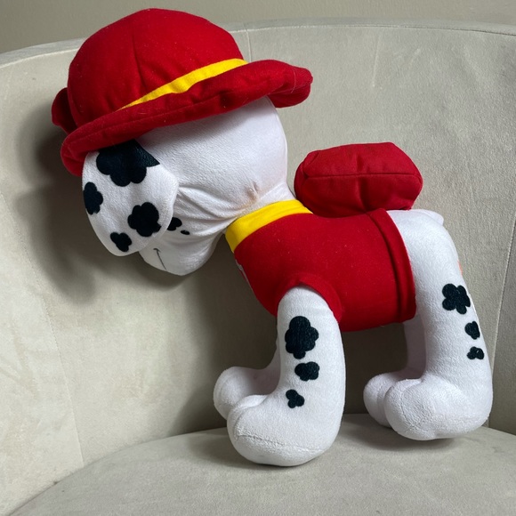 Nickelodeon Paw Patrol Marshall Stuffed Animal Plush Dog Fireman Large - Picture 10 of 11